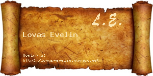 Lovas Evelin névjegykártya
